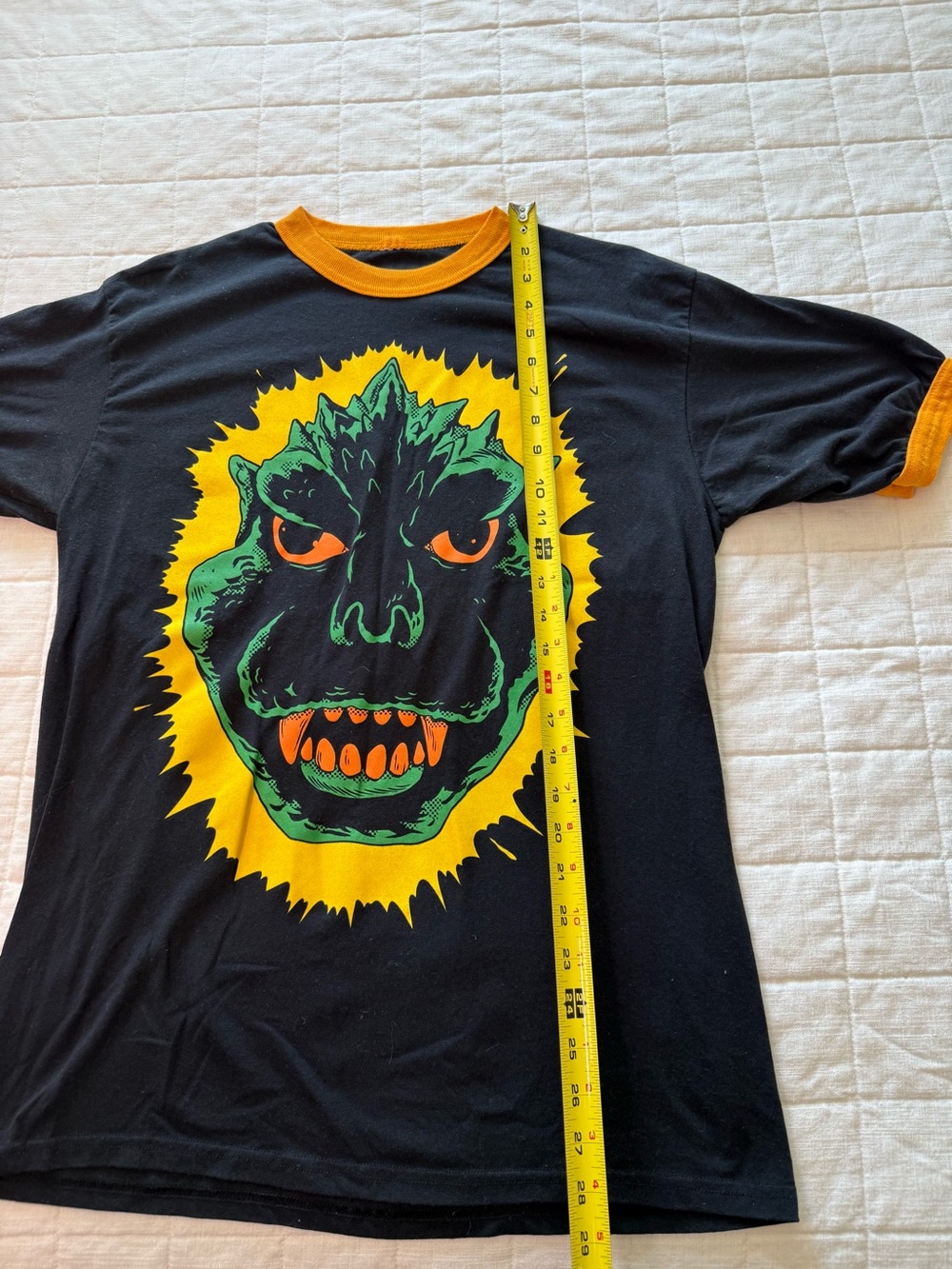 Fright Rags Mens Godzilla Ringer Tee - Picture 4 of 6